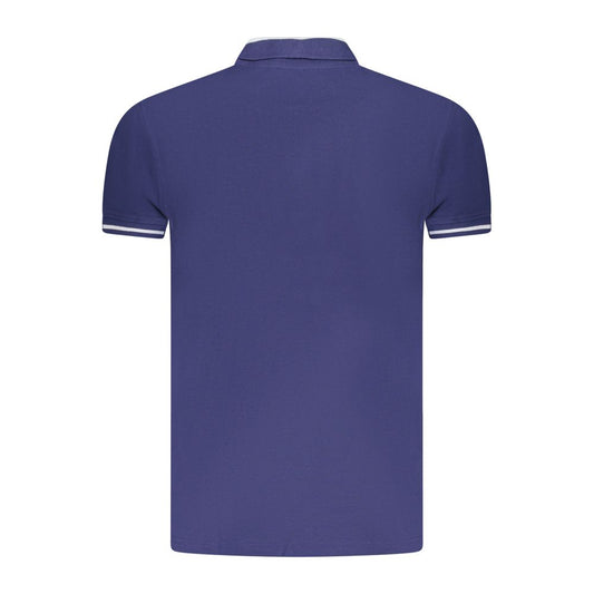 Cavalli Class Blue Cotton Men Polo Shirt