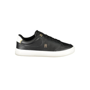 Tommy Hilfiger Black Leather Women Sneaker