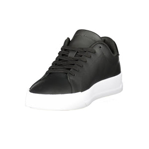 Tommy Hilfiger Black Leather Men Sneaker