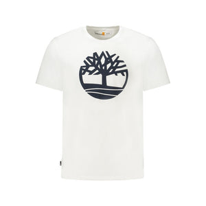 Timberland White Cotton Men T-Shirt