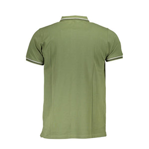 Cavalli Class Green Cotton Men Polo Shirt