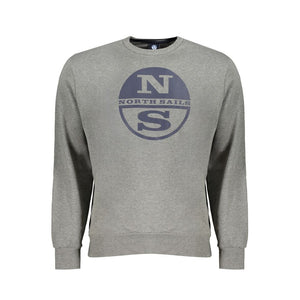 North Sails Gray Cotton Men Sweater