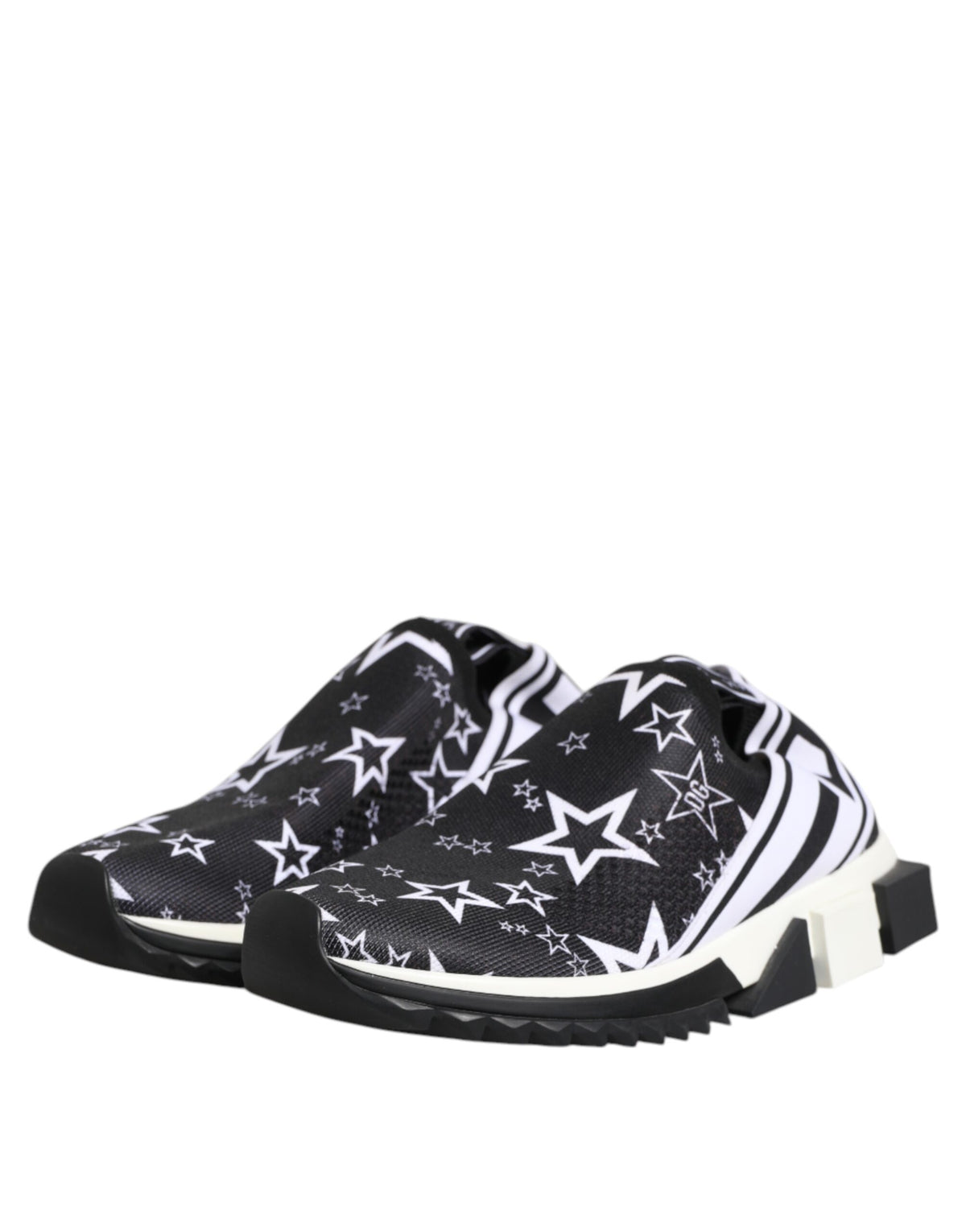Dolce & Gabbana Black White Sorrento Low Top Sneakers Shoes