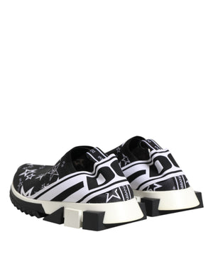 Dolce & Gabbana Black White Sorrento Low Top Sneakers Shoes
