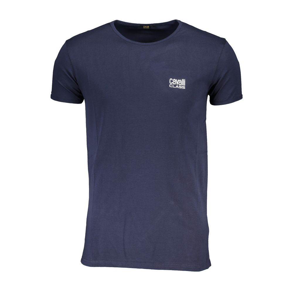 Cavalli Class Blu Cotton Mens T-Shirt