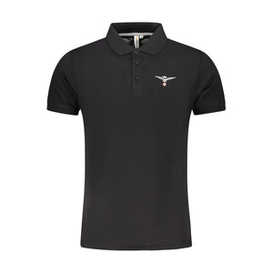 Accademia Militare Black Cotton Men's Polo Shirt
