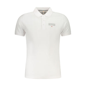 Accademia Militare Bianco Cotton Mens Polo Shirt