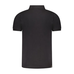 Accademia Militare Black Cotton Men Polo-Shirt