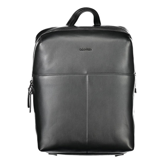 Calvin Klein Black Polyurethane Men Backpack