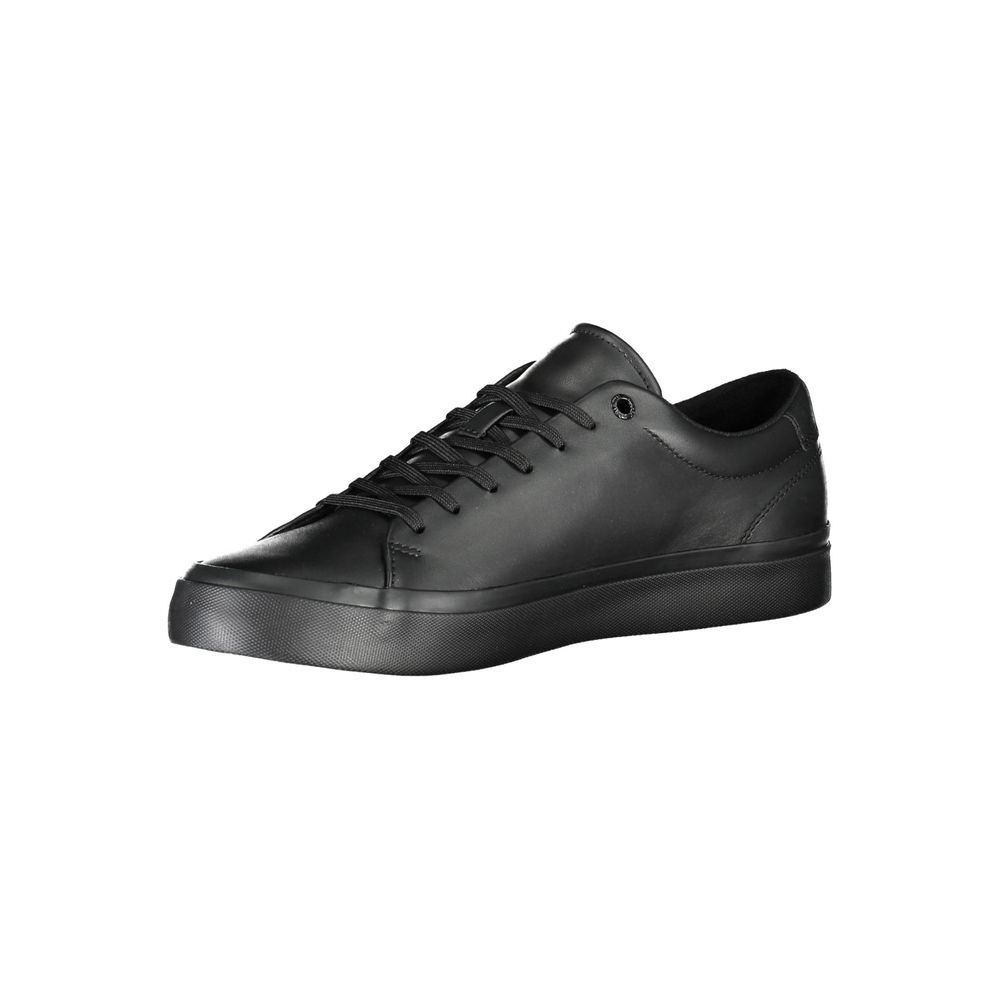 Tommy Hilfiger Black Leather Men's Sneaker