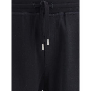 Brunello Cucinelli Black Cotton Joggers (Workout Pants)