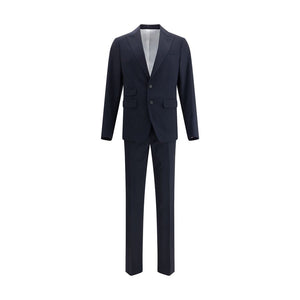 Dsquared² Black Fleece Wool Two-Piece Suit