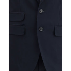 Dsquared² Black Fleece Wool Two-Piece Suit