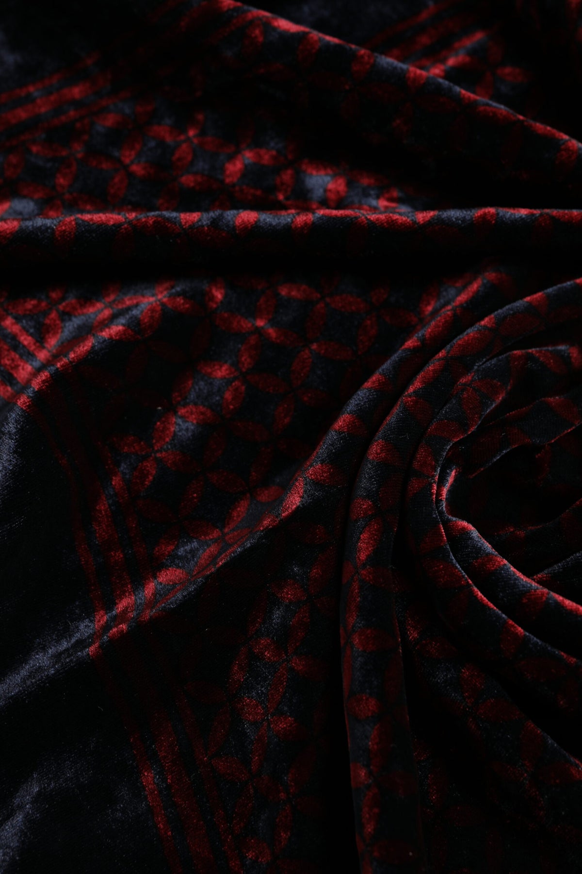 Dolce & Gabbana Black Red Viscose Square Men Foulard Scarf