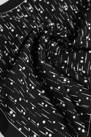 Dolce & Gabbana Black White Printed Square Foulard Scarf