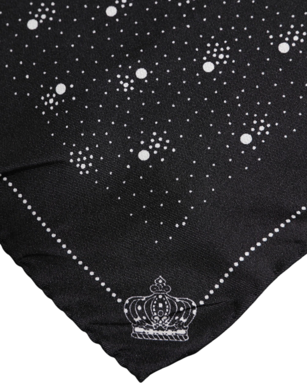 Dolce & Gabbana Black White Printed Square Men Foulard Scarf