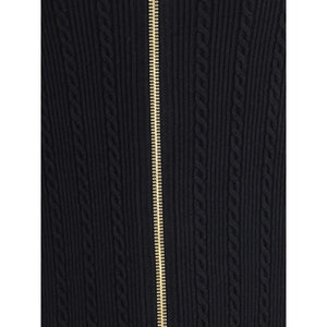 Balmain Gold Viscose Midi Skirt