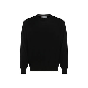 Brunello Cucinelli Black Fleece Wool Sweatshirt