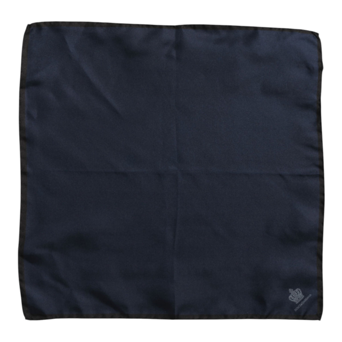 Dolce & Gabbana Blue DG Crown Silk Square Men Foulard Scarf
