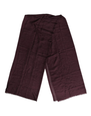 Dolce & Gabbana Maroon Cashmere Neck Warmer Wrap Shawl Scarf