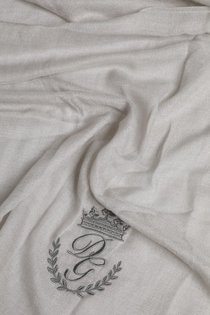 Dolce & Gabbana Gray DG Crown Neck Warmer Wrap Shawl Scarf