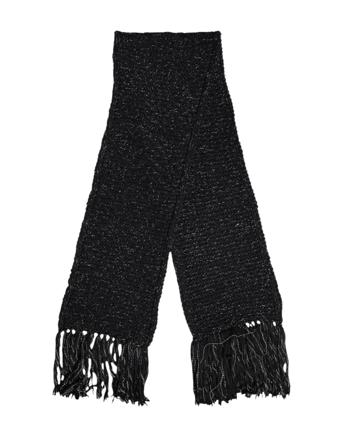 Dolce & Gabbana Black Cashmere Neck Warmer Wrap Shawl Scarf