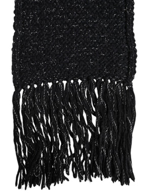 Dolce & Gabbana Black Cashmere Neck Warmer Wrap Shawl Scarf
