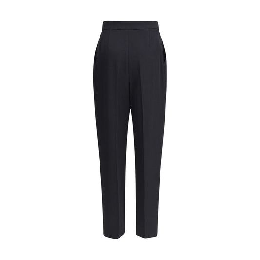 Balmain Black Wool Dress Pants