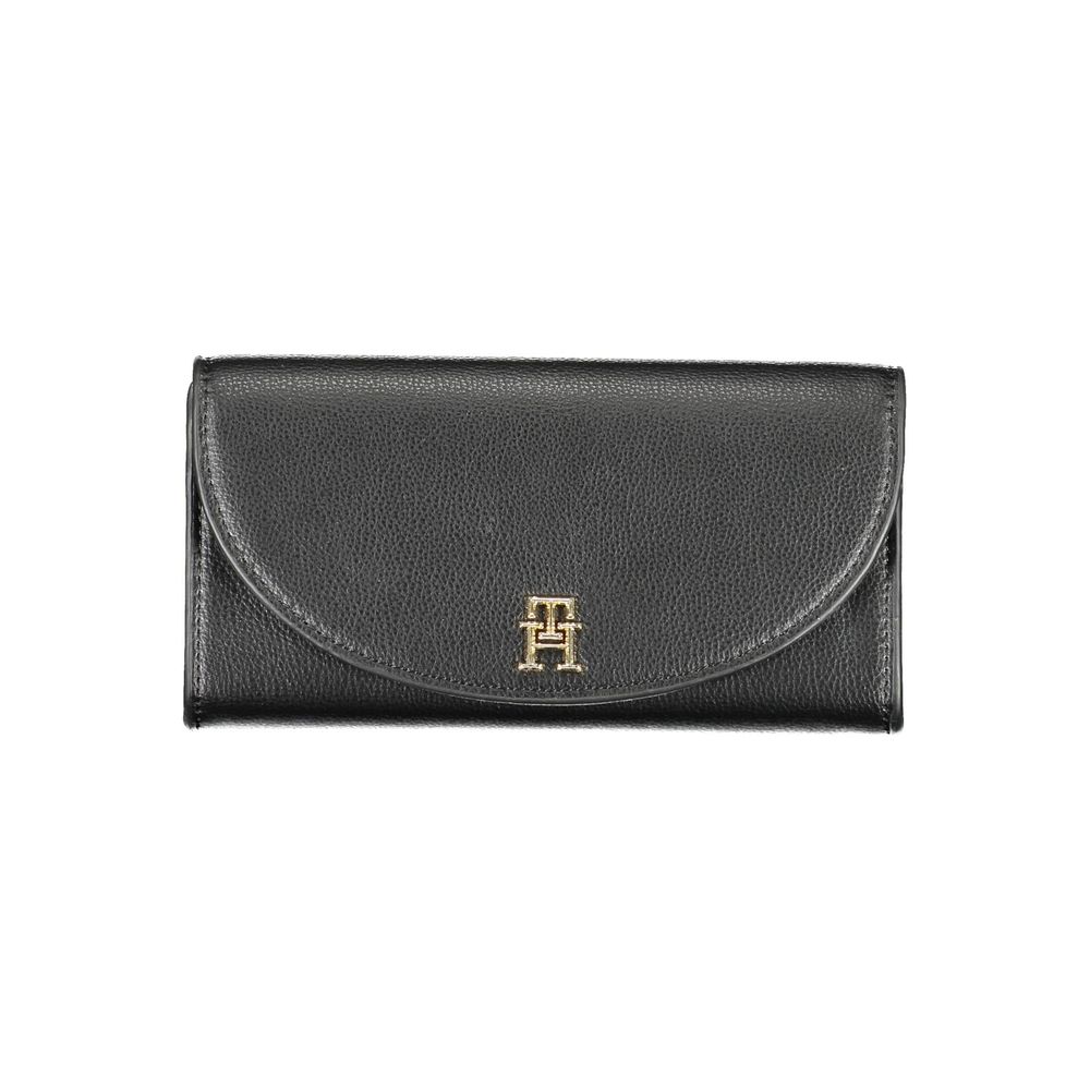 Tommy Hilfiger Black Polyurethane Women's Wallet