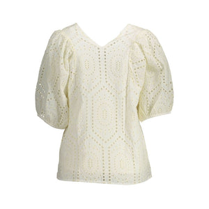 Gant White Cotton Women T-Shirt