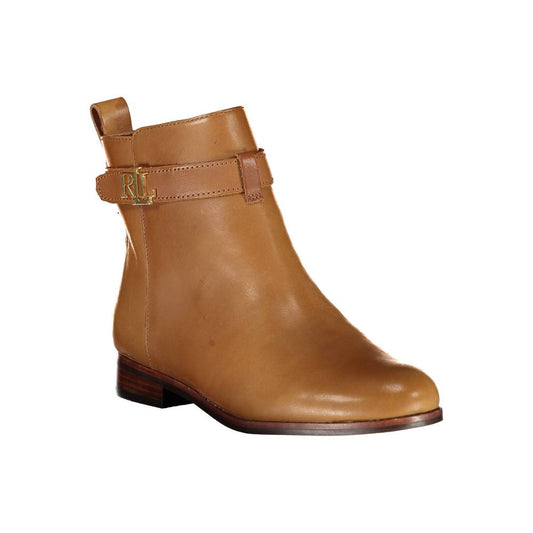 Ralph Lauren Brown Leather Women Boot