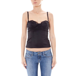 John Galliano Black Polyamide Women Intimate Top