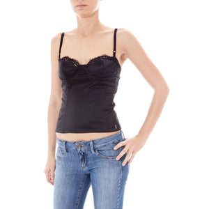 John Galliano Black Polyamide Women Intimate Top