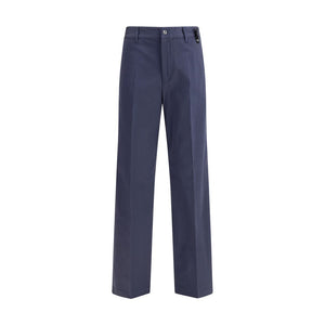 Fendi Blue Cotton Casual Pants