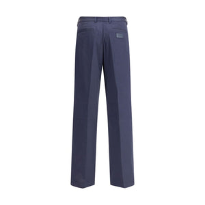 Fendi Blue Cotton Casual Pants
