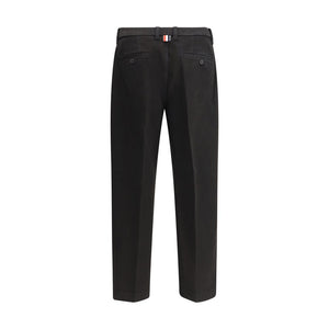 Thom Browne Black Cotton Dress Pants