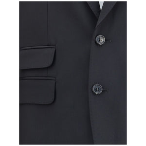 Dsquared² Black Fleece Wool Two-Piece Suit