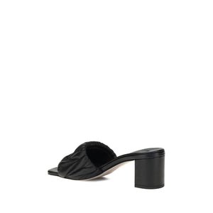 Miu Miu Black Lamb Ovis Aries Aries Stiletto Heel Sandals