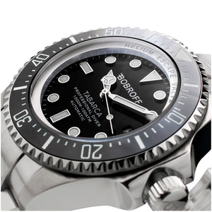 Bobroff Gray Stainless Steel Dress Watch