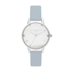 Olivia Burton Blue Artificial Leather Dress Watch