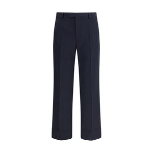 Valentino Blue Fleece Wool Dress Pants