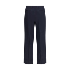 Valentino Blue Fleece Wool Dress Pants