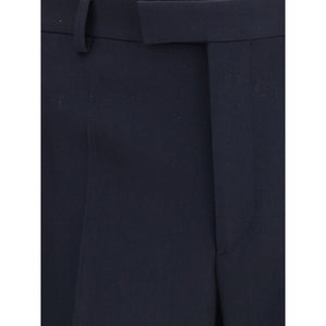 Valentino Blue Fleece Wool Dress Pants
