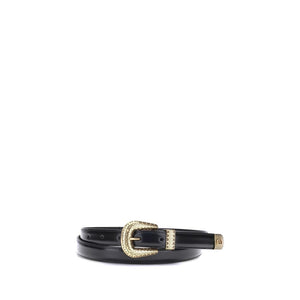 Valentino Garavani Black Calf Leather Bos Taurus Regular Belt