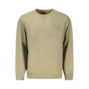 Hugo Boss Green Cotton Men Sweater