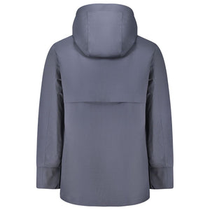 K-WAY Blue Wool Men Trench Coat