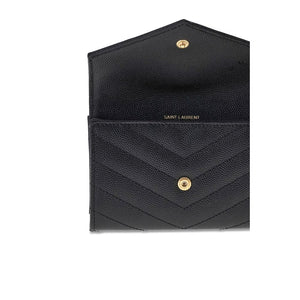 Saint Laurent Black Calf Leather Bos Taurus Wallet