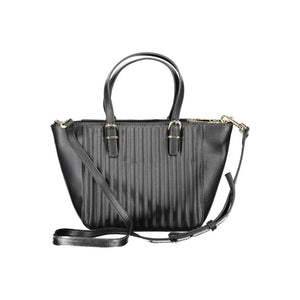 Tommy Hilfiger Black Polyurethane Women Handbag