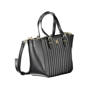 Tommy Hilfiger Black Polyurethane Women Handbag