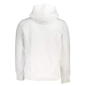 Calvin Klein White Cotton Men Sweater with Hood